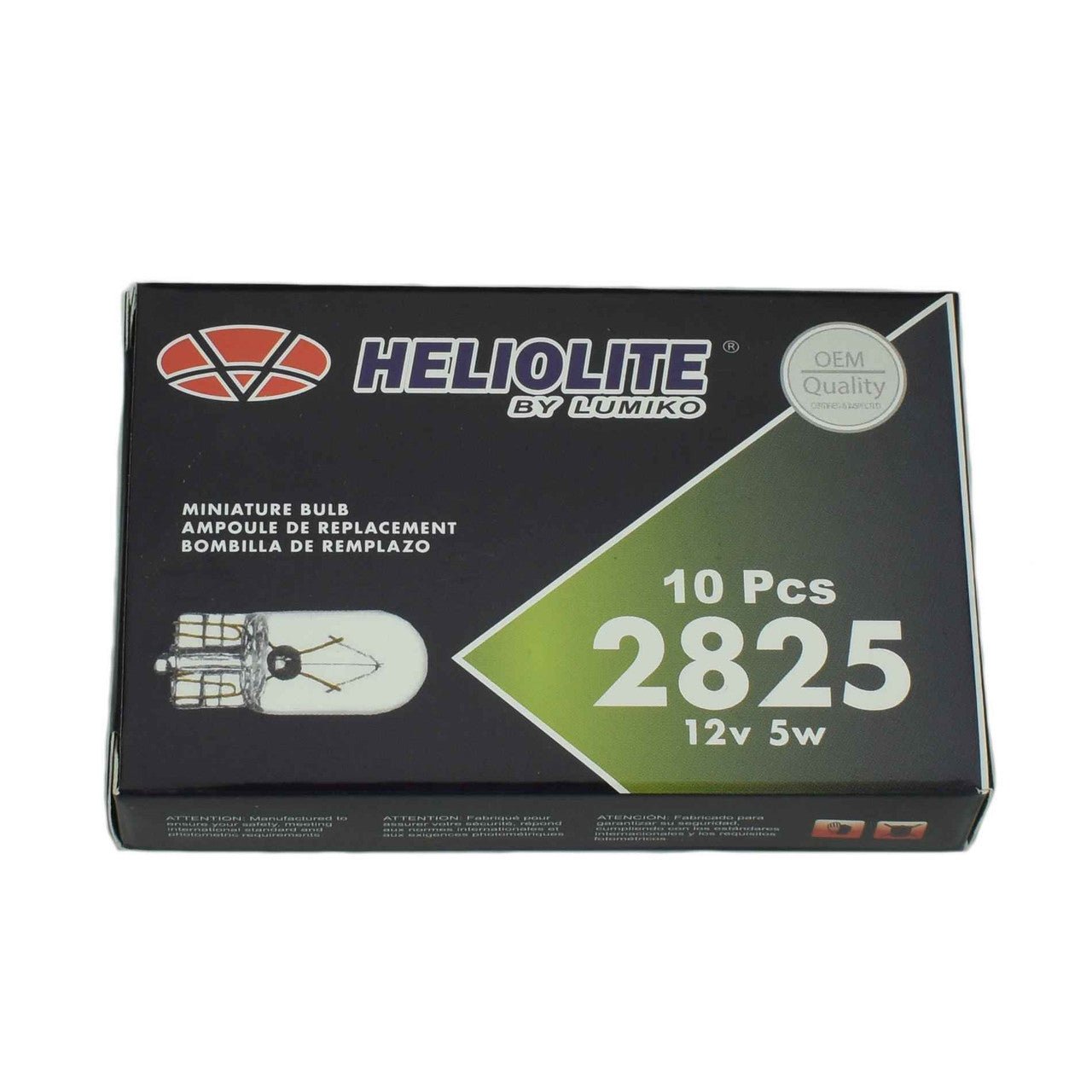 2825 Light Bulb - Wedge 12v 5w - Buy Auto Supply - Box