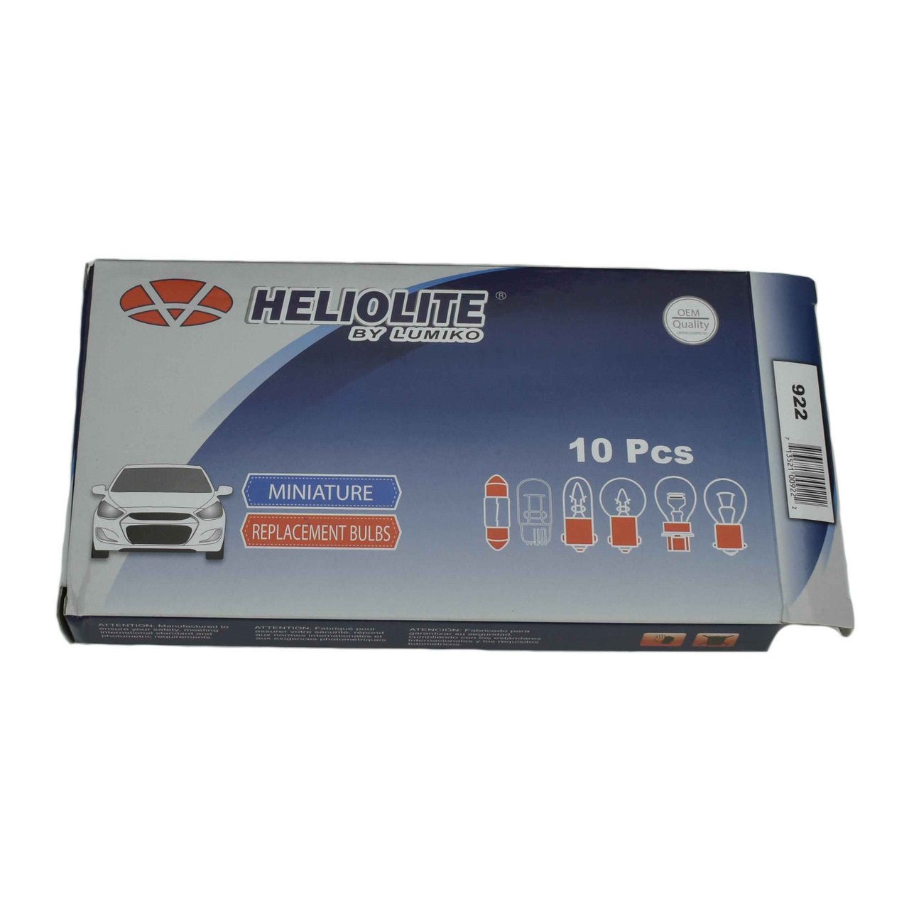 922 Light Bulb - 12v 13w - W2.1x9.5d - Buy Auto Supply - Box