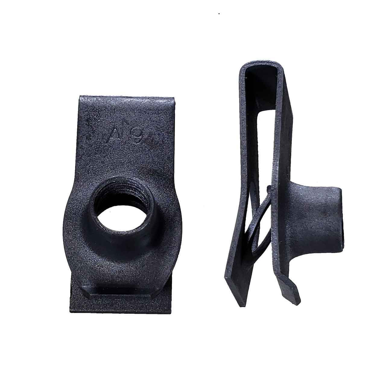 M8-1.25 Extruded U Nut "Long" - Interchanges: Auveco 11630 / Disco 5557 / GM 11500661, 11503317, 11516150 / Ford N623343-S100