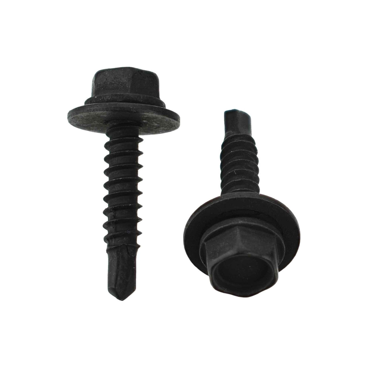Black Hex Tek Screw - 4.2-1.41 x 20mm - 12mm Loose Washer - Interchanges: Disco 5554 / Auveco 15775