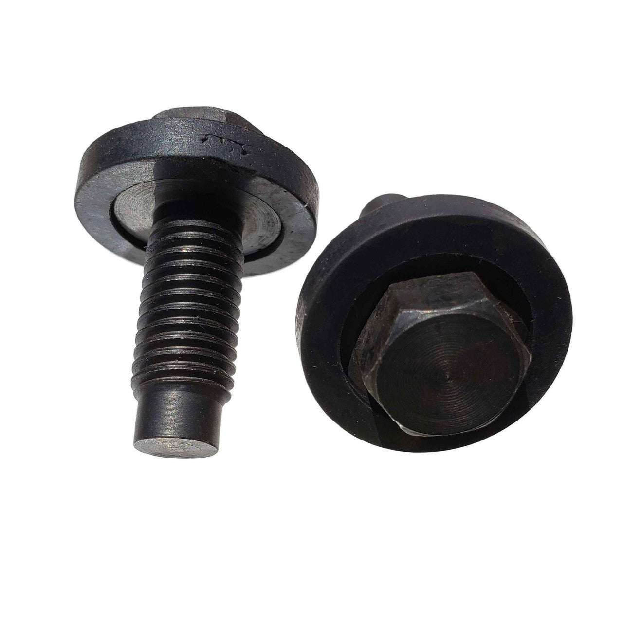 Oil Drain Plug Pilot Point W/Gasket M12-1.75, Head Size 15mm - Replaces:  Dorman 090-153, Ford 1W4Z-6730-BA,, Mazda AJ0310404