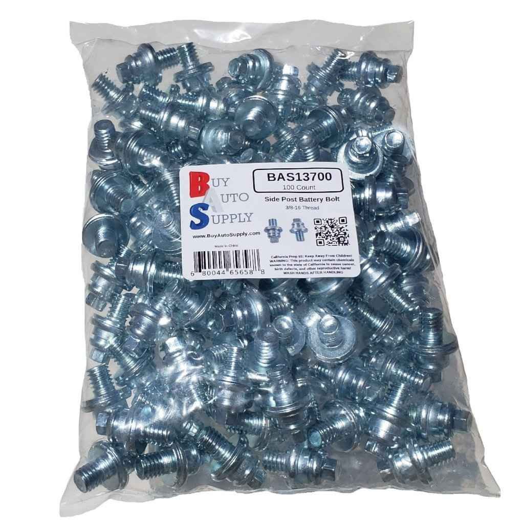 Bag of 100 Short Battery Terminal Bolts Side Post