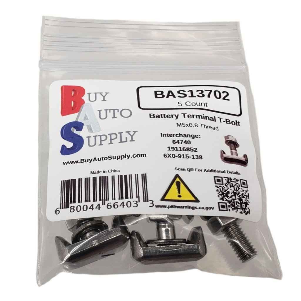 Bag of 5 Battery Terminal T Bolts Stainless