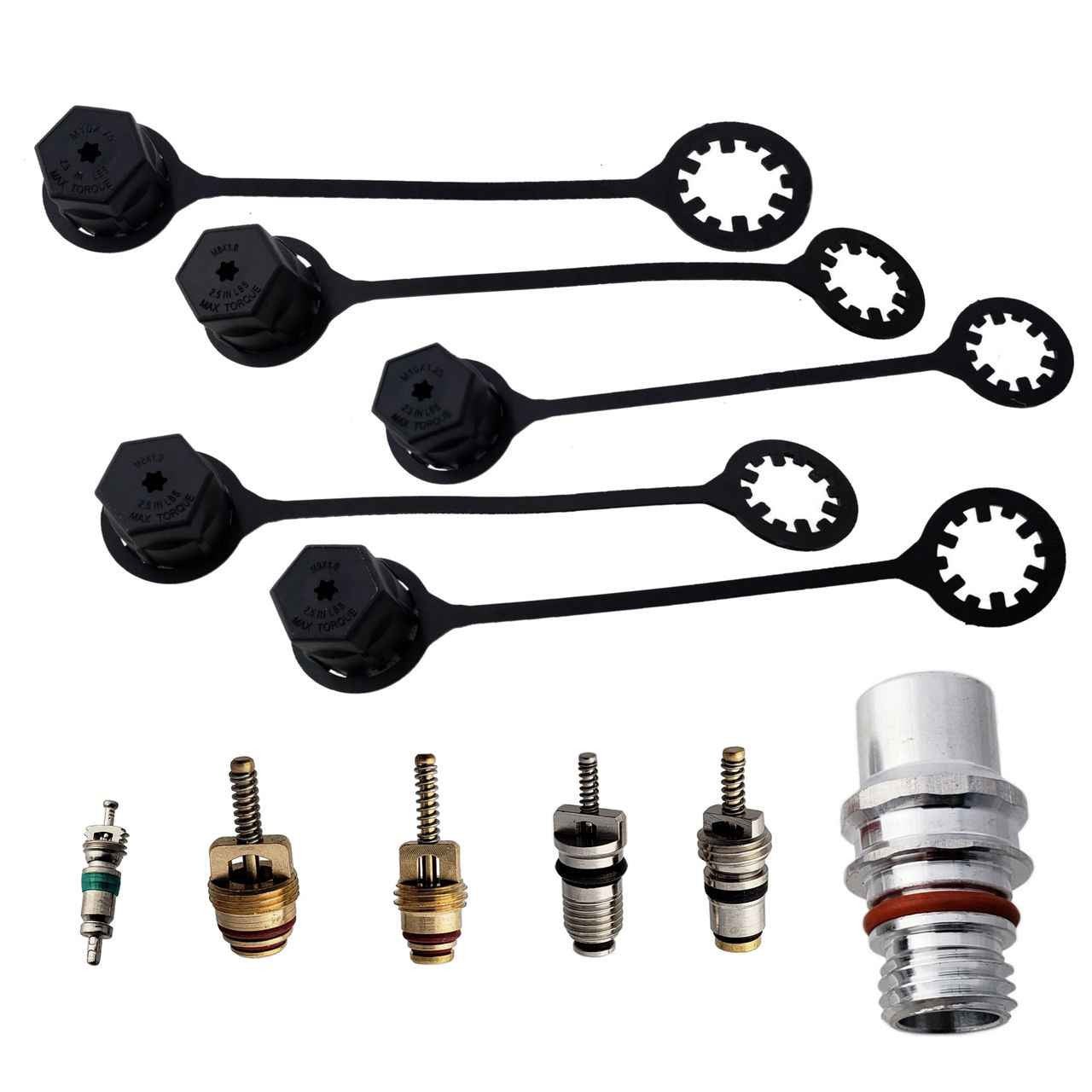 R-1234YF A/C System Caps & Valves Starter Kit - Perfect for repair shops