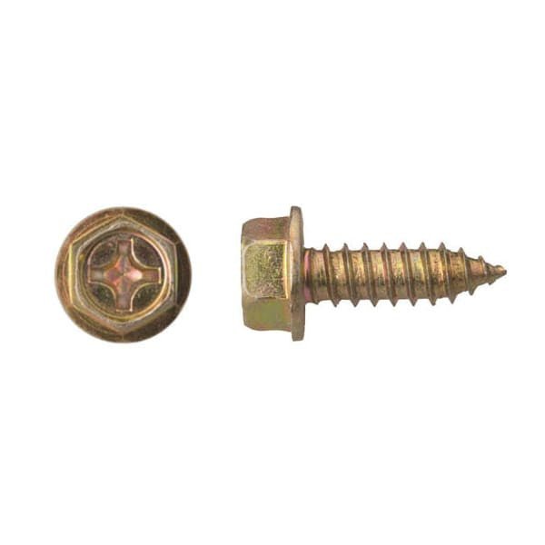 BAS02963- License Plate Screw - #14 x 3/4" - 1/2" Washer (2123pk) - Buy Auto Supply