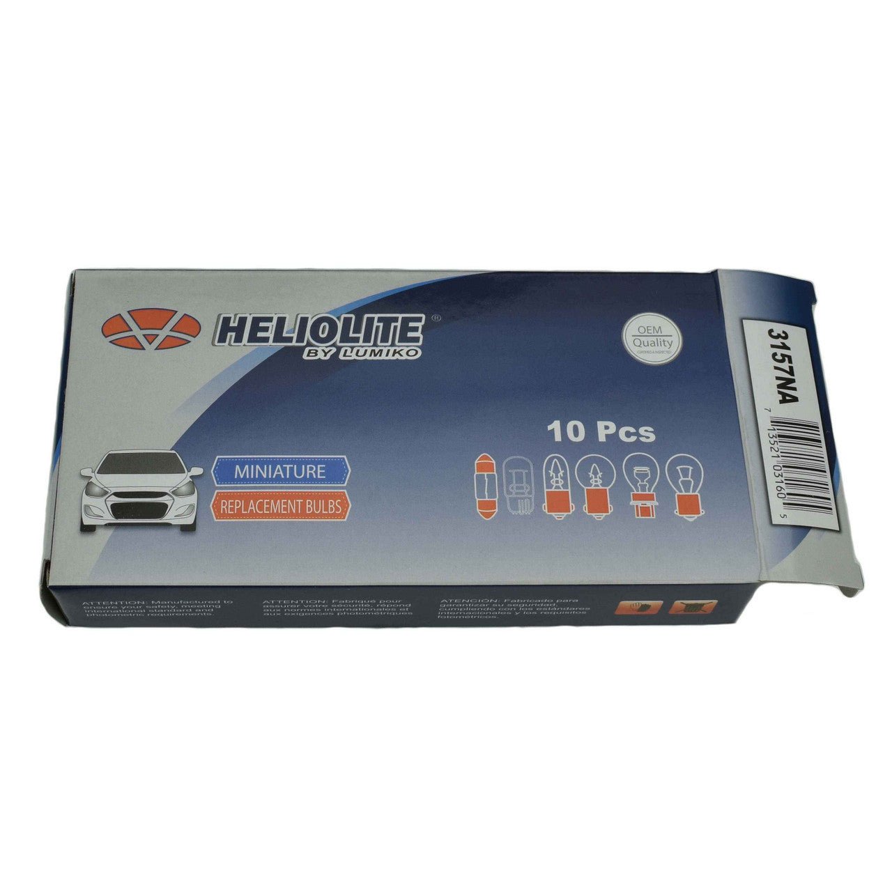 3157NA Light Bulb - Amber - Plastic Wedge 12v 27/8w