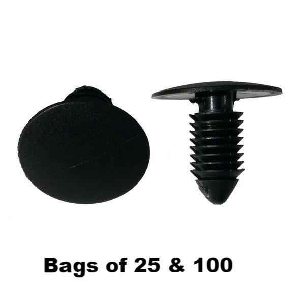Large Christmas Tree Fastener 3/8 Hole, Interchanges: Dorman 700-332, 45812, GM 1619321,  Auveco 12137, 16263, Disco 5710, Car-Pak 80-5158, W&E 2204