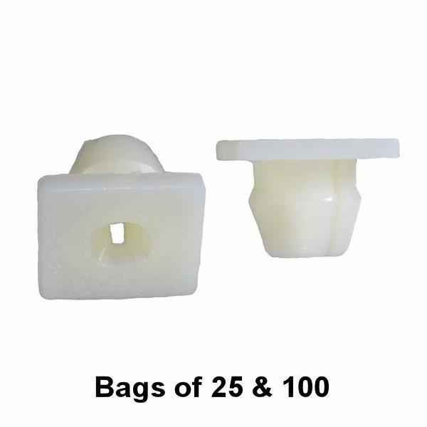 GM Nylon Nut - Screw Grommet - Fits 5/16 Round Hole - Interchange: Auveco 13960 GM 14013246