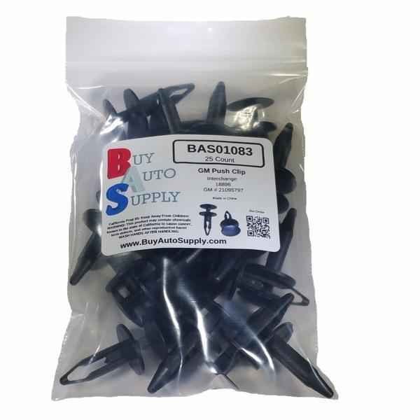 Bag of 25 GM Bumper Push Retainer Clips