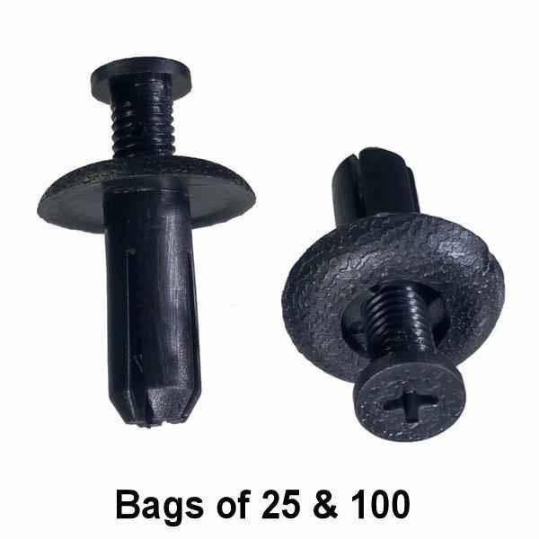 Toyota, Acura Push Clips - Interchange: Auveco 19140, Toyota 90467-08155, Acura 90505-SL0-003
