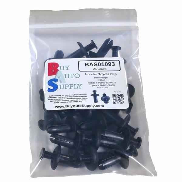 Bag of 25 Toyota / Acura / Mitsubishi Push Clips