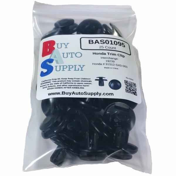 Bag of 25 Honda Push Retainer Clips