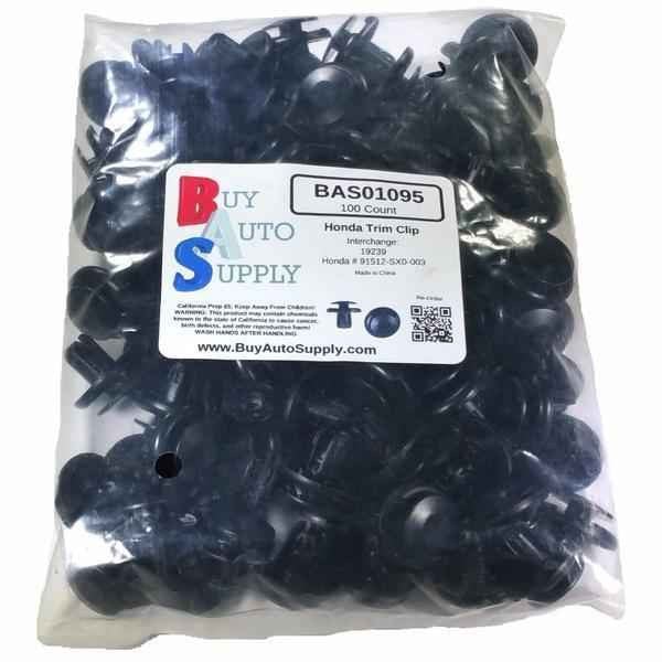 Large Bag of 100 Honda Push Retainer Clips