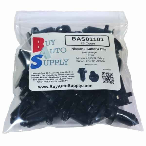 Bag of 25 Nissan / Subaru Bumper Retainer Clips