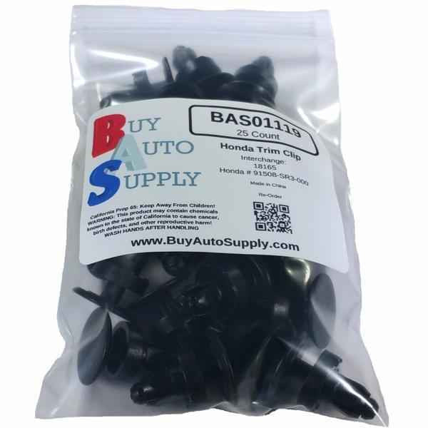 Bag of 25 Honda Cowl Panel Push Retainer Clips