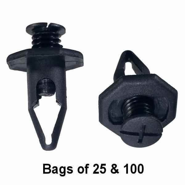 Honda / Acura Push Trim Retainer Clips - Interchange: Auveco 17144 Honda 91504-SM4-000