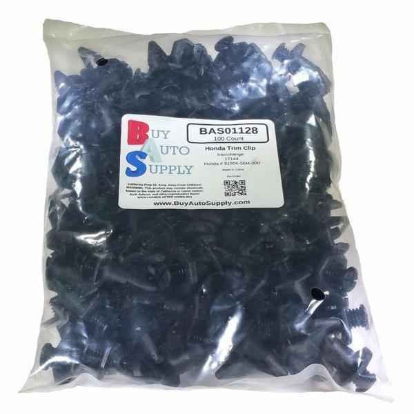 Large Bag of  100 Honda / Acura Push Trim Clips - Interchanges: 91504-SM4-000