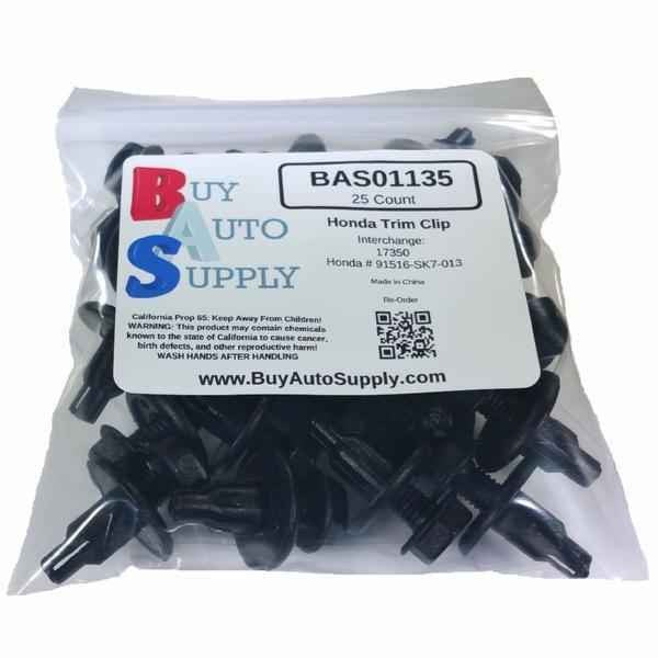 Bag of 25 Honda Splash Shield Retainer Clips