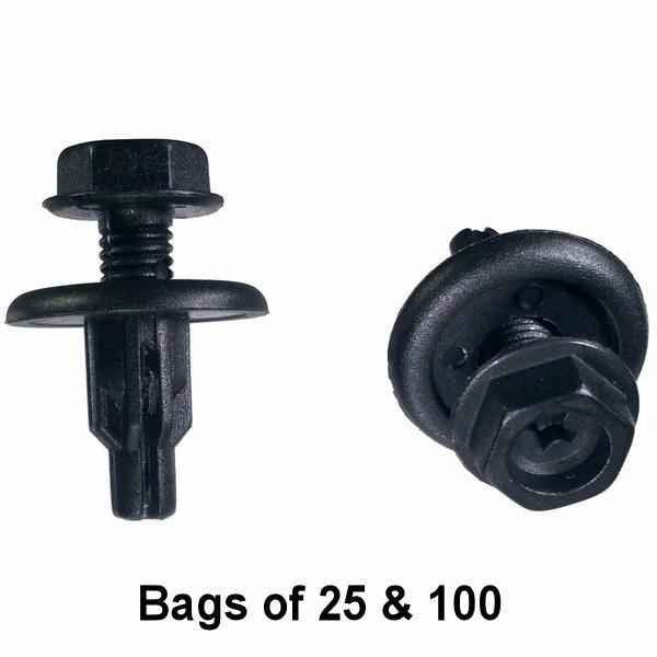 Honda Splash Shield Retainer Clips - Interchange: Auveco 17350 Dorman 963-620 Honda 91516-SK7-013