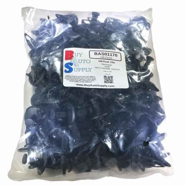 Large Bag of 100 GM Bumper Push Retainer Clips