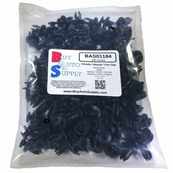 Large Bag of 100 Honda / Mazda Trim Retainer Clips