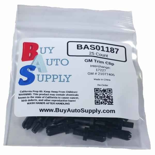 Bag of 25 GM Trim Retainer Clips