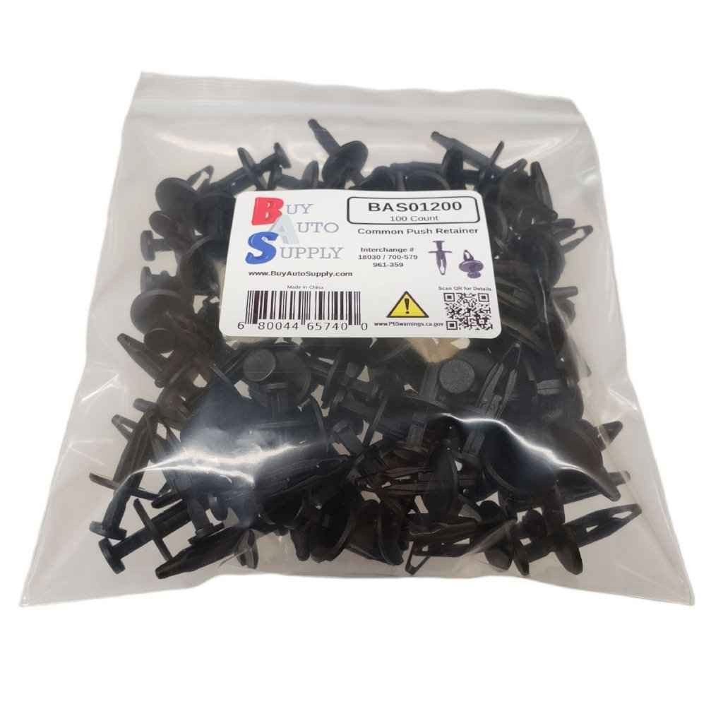 Bag of 100 GM Push Pin Retainer Clips