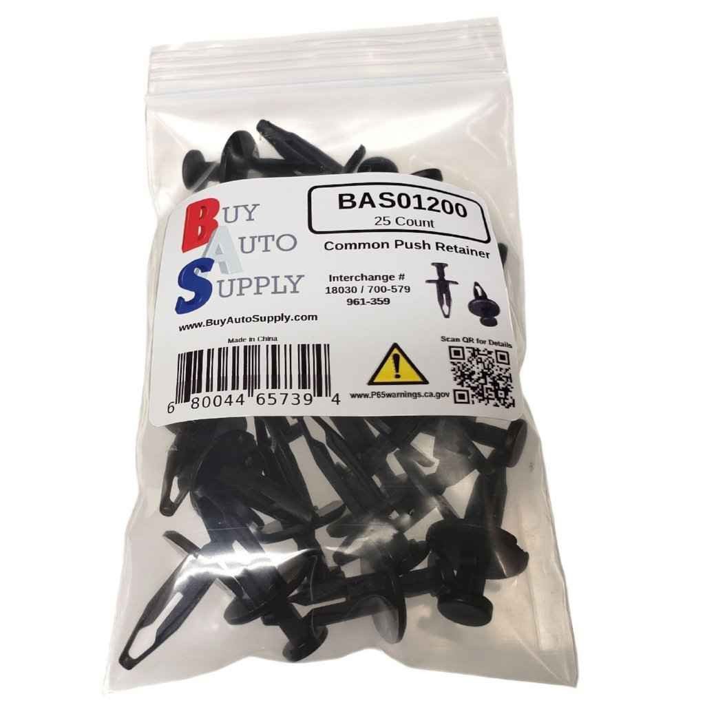 Bag of 25 GM Push Retainer Clips
