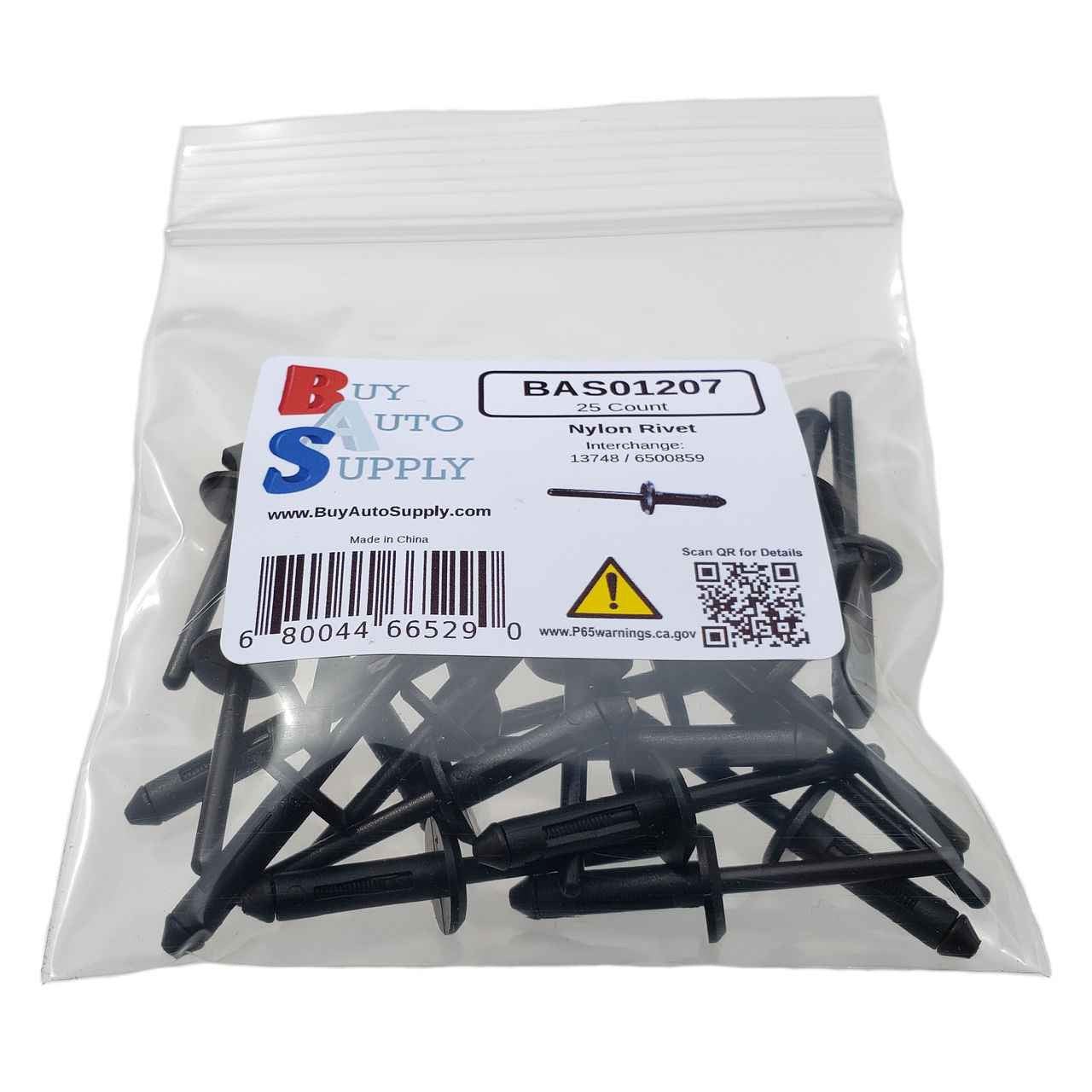 BAS01207 - Nylon Rivet (5769PK) - Buy Auto Supply - 25 Pack