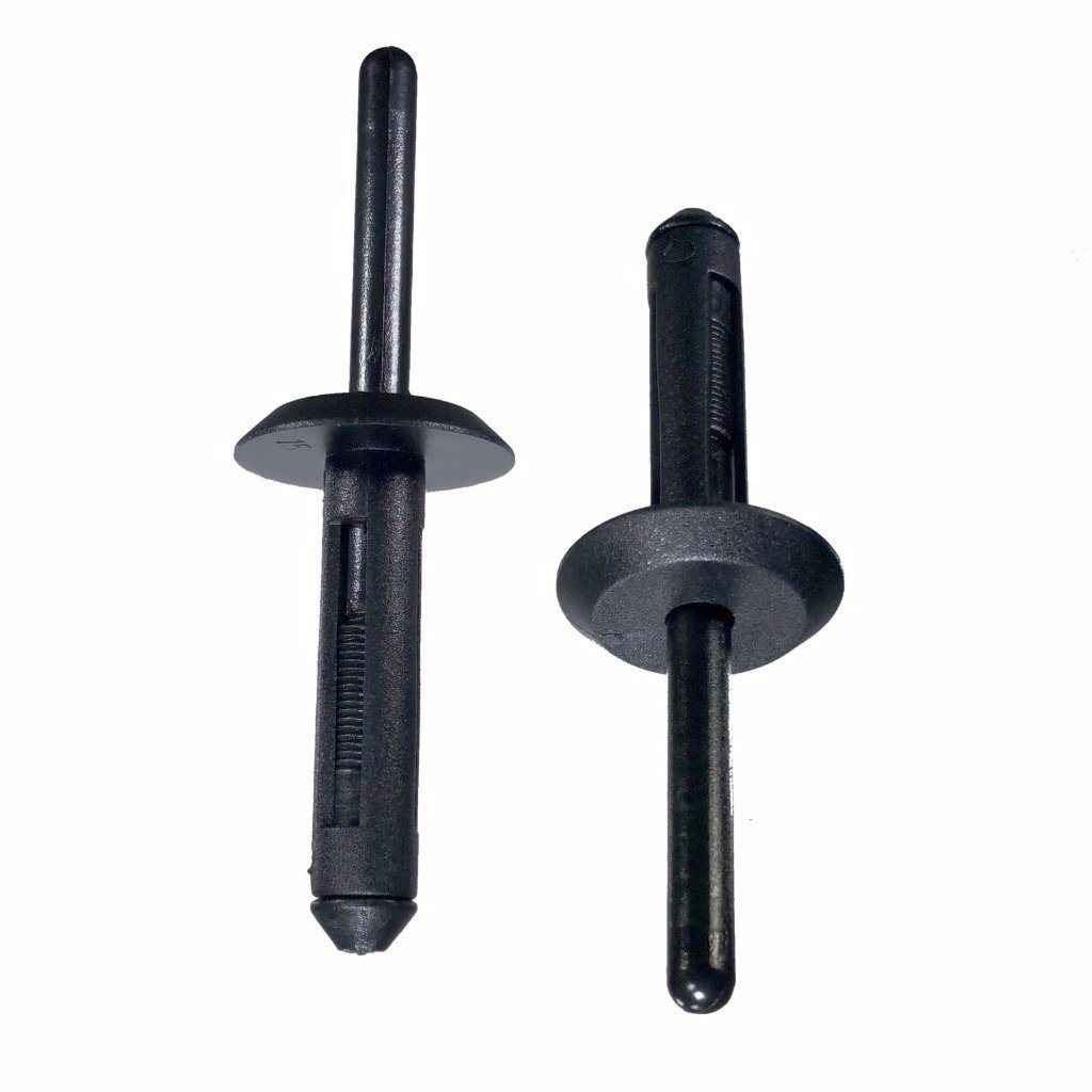 Nylon Rivet (Larger Head) - Chrysler, GM, Ford - Interchanges: Chrysler 6500911 / GM 14063981 / Ford N803043-S / Auveco 13750