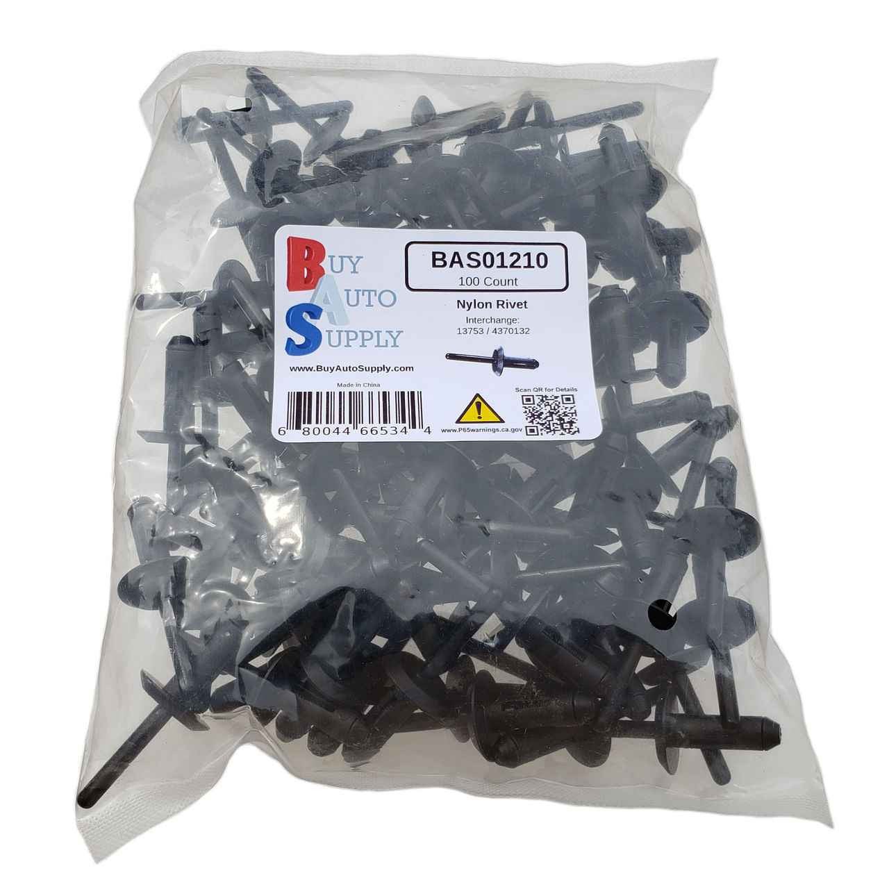 BAS01210 - Nylon Plastic Rivet (5775PK) - Buy Auto Supply - 100 Pack