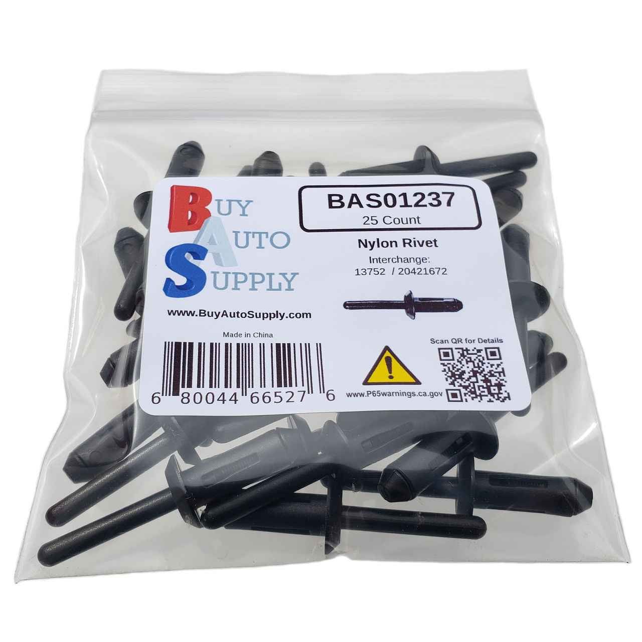 BAS01237 - Nylon Rivet (9054PK) - Buy Auto Supply - 25 Pack