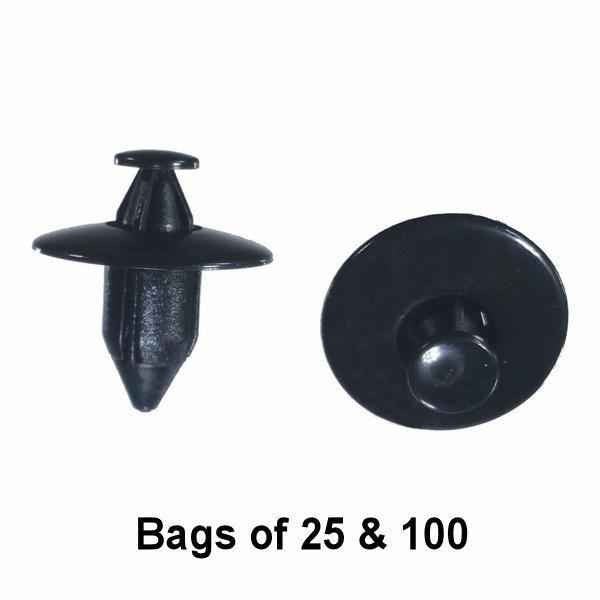Honda / Nissan Trim Push Retainer Clips - Interchange: Auveco 16782, Honda 91545SE00030W1, Nissan 63848-01G00