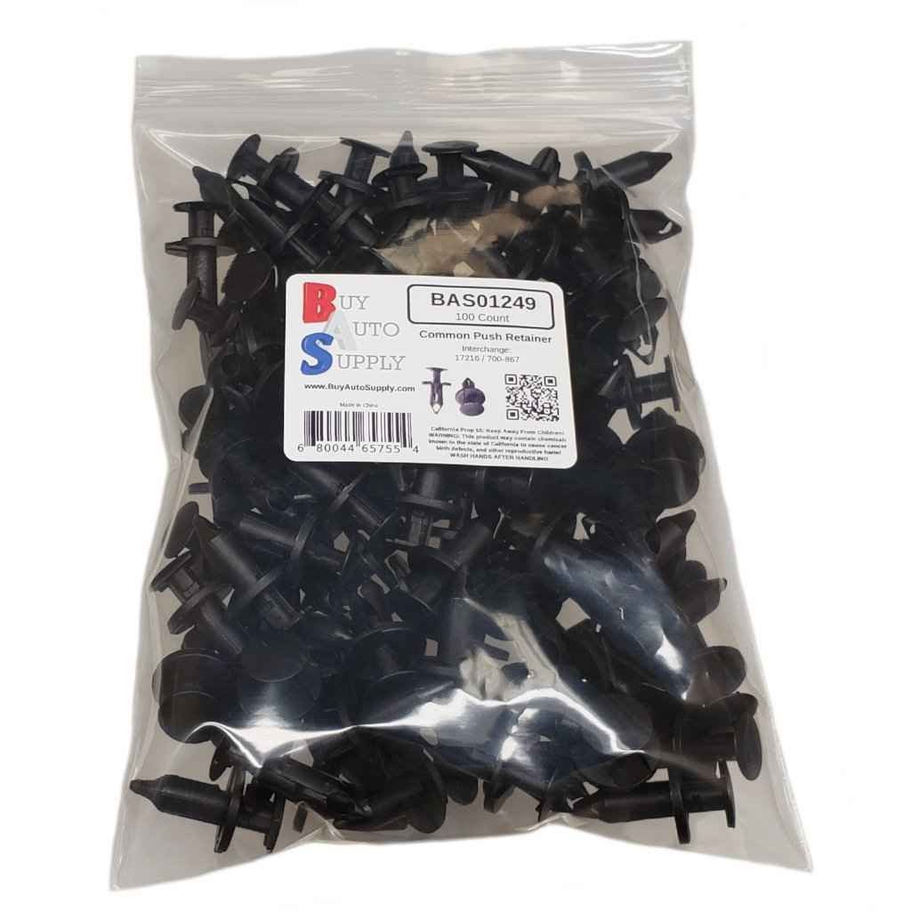 Bag of 100 Push Pin Retainer Clip