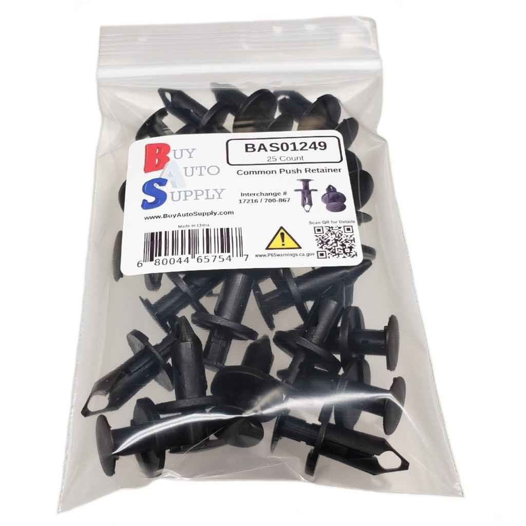 Bag of 25 Push Pin Retainer Clip
