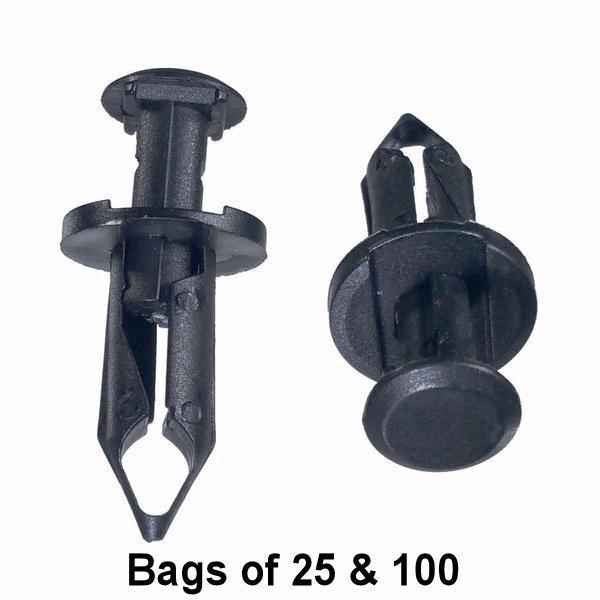 Ford / GM / Honda Push Retainer Clips - Interchange: Auveco 17222 GM 21075686 Ford F3LY14570B