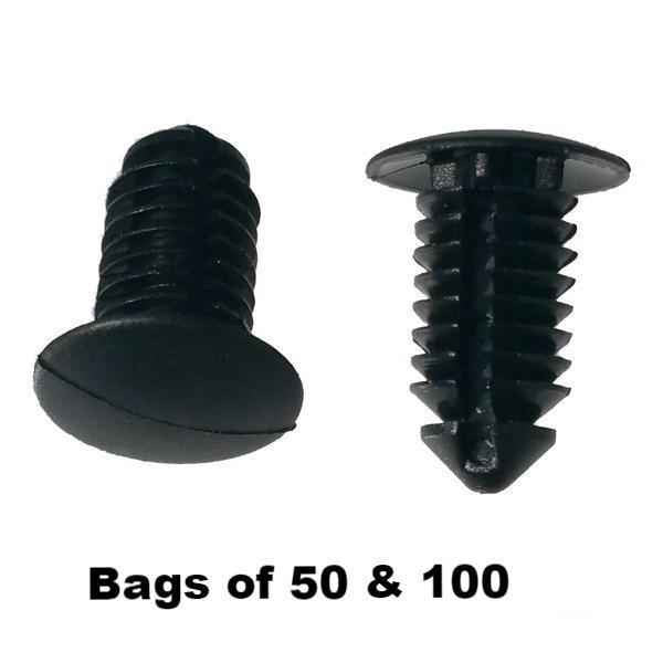 Ford & Chrysler Trim Panel Retainer - Christmas Tree Style - Interchanges: Dorman 963-018, Ford N807721S, Chrysler 650403, Auveco 17612, Disco 9643, Car-Pak 95-7454, W&E 2644