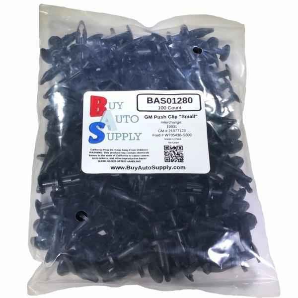 Bag of 100 Small Push Pin Retainer Clip fits GM, Ford, Chrysler