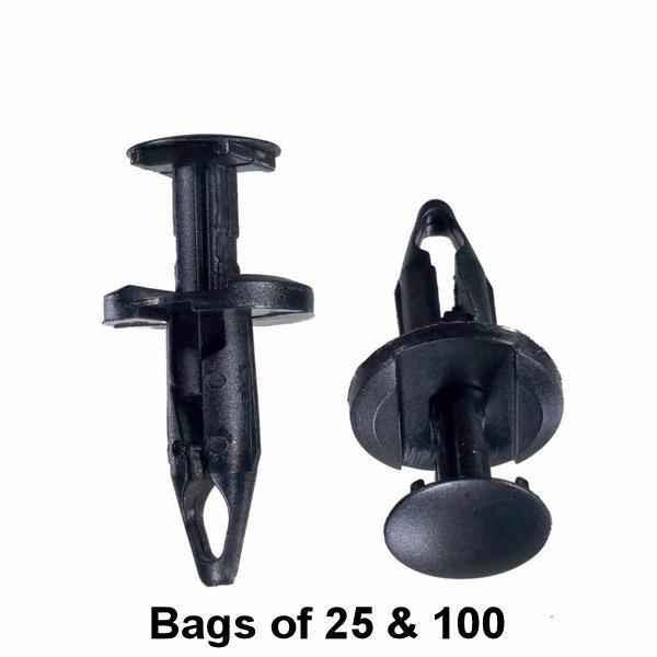 BAS01280 - Small Push Pin Retainer Clip - Replaces: Auveco 19801, GM 21077123, Ford W705436S300, Chrysler 6509103AA