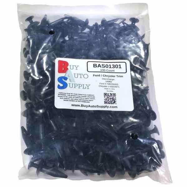 Bag of 100 Ford / Chrysler Trim Push Retainer Clip