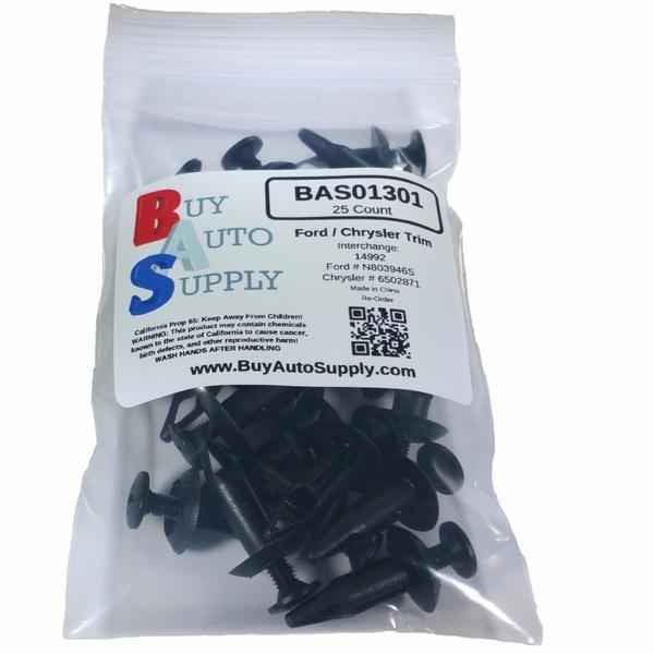 Bag of 25 Ford / Chrysler Trim Push Retainer Clip