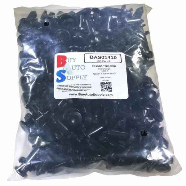 Bag of 100 Nissan Push Retainer Clip - Interchanges: Nissan 63848-9E001