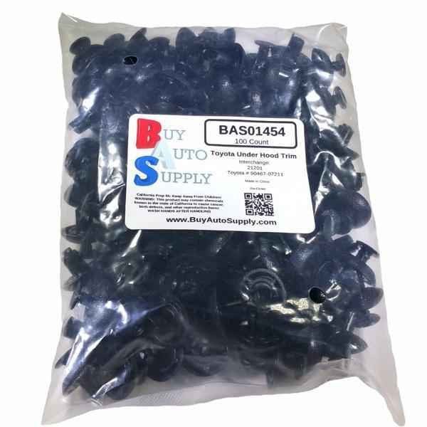 Bag of 100 Toyota Under Hood Trim Retainer Clip - Interchanges: Toyota 90467-07211
