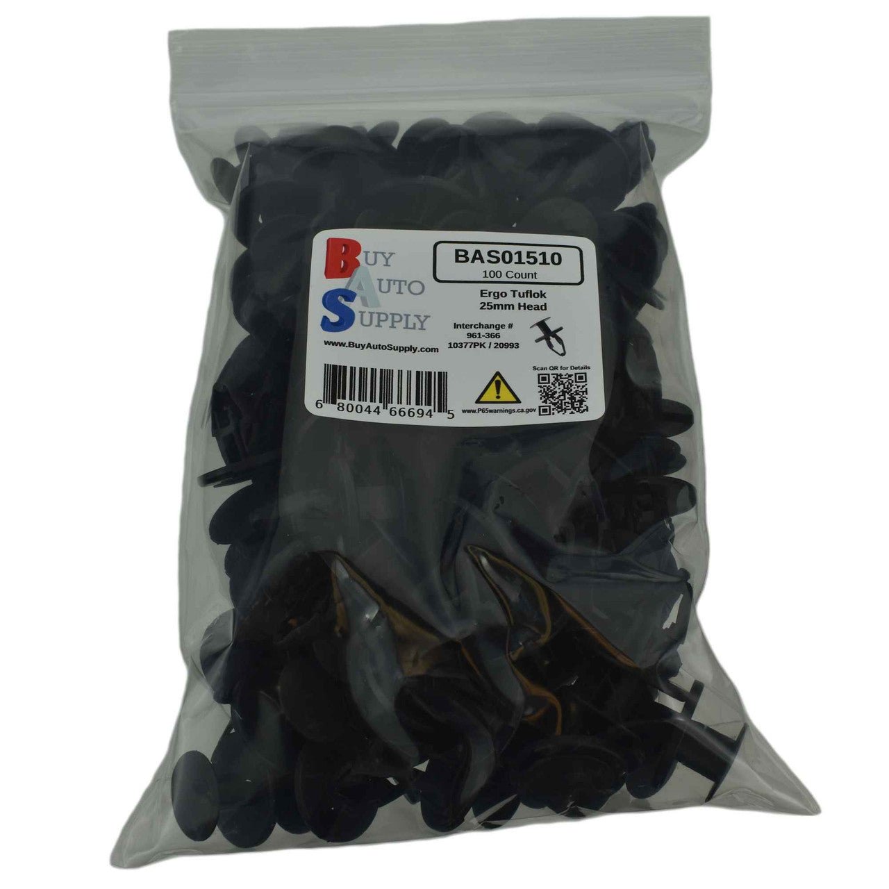 BAS01510 - GM / Ford Push Type Retainer (10377PK) - Buy Auto Supply- 100 Bag