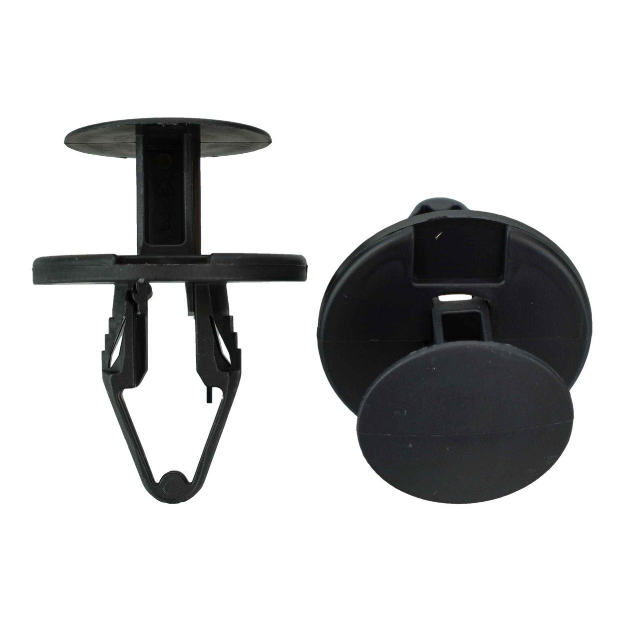 Ergo Tuflok Push in Nylon Retainer, Interchanges:  GM 11589295  / Auveco 20993 / CHRYSLER 5GUU9K111BA / FORD W712665-S300
