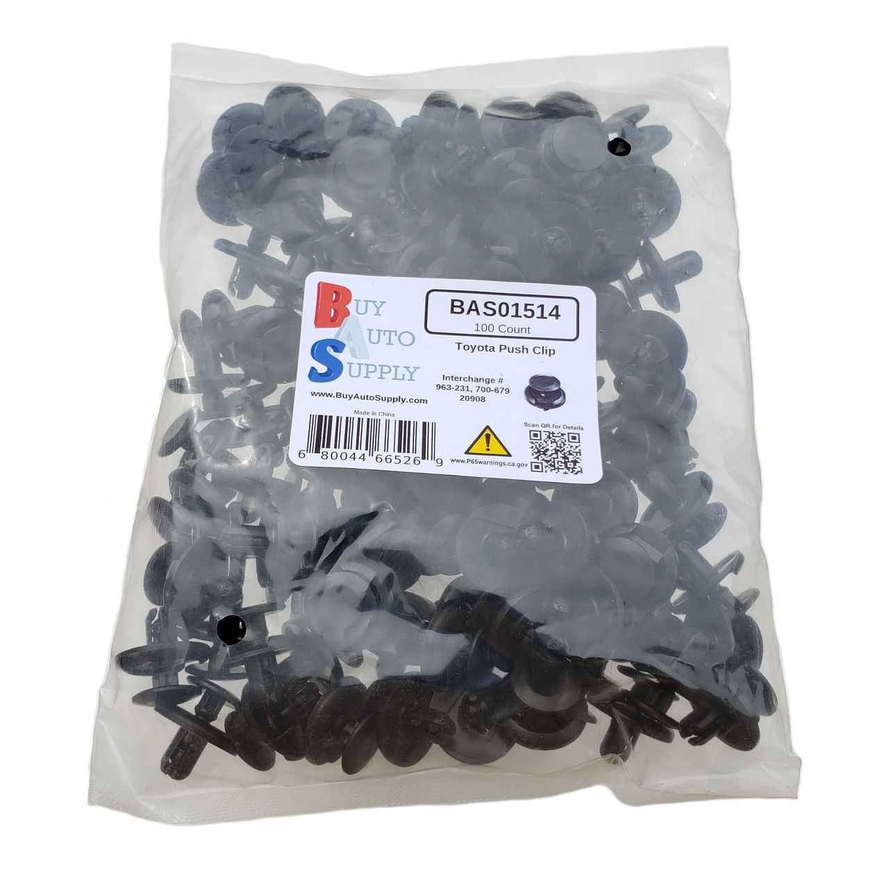 BAS01514 - Toyota Push Clip (10570PK) - Buy Auto Supply - 100 Bag
