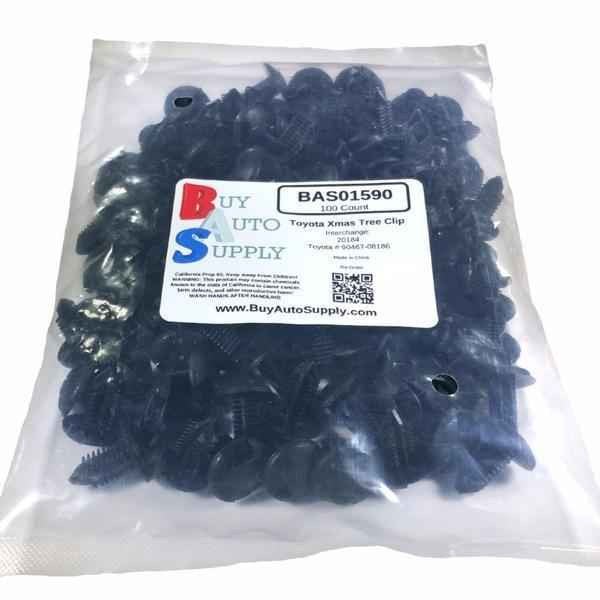 Bag of 100 Toyota, Lexus Trunk Trim Push Retainer Clip - Interchange: Toyota 90467-08186