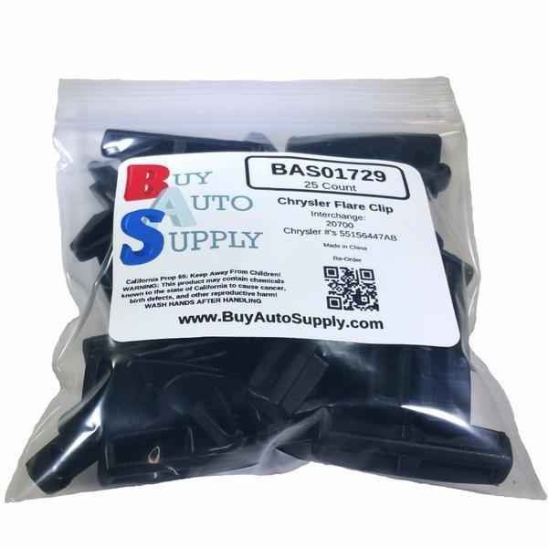 Bag of Chrysler 10MM Black Moulding Clip - Interchange: Auveco 20700 Dorman 963-525 Chrysler 55156447AB