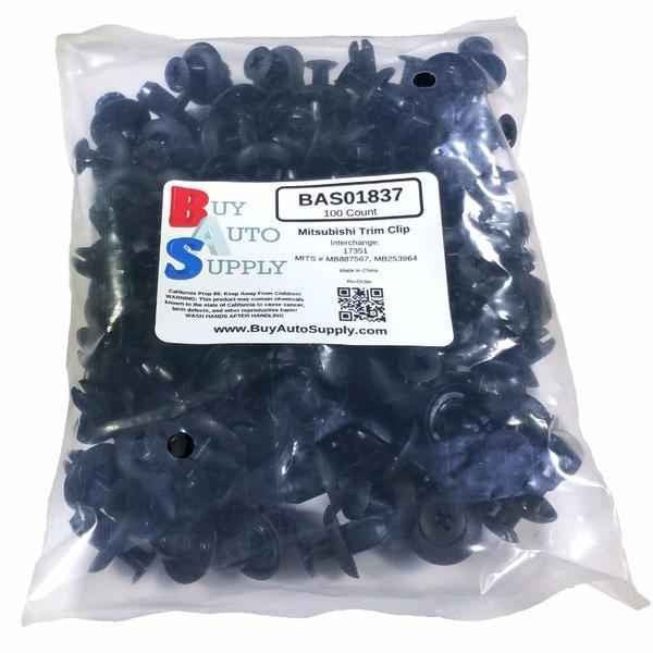 Bag of 100 Toyota / Mitsubishi Trim Retainer Clip - Interchange: Toyota 90467-07030, Mitsubishi MB887567, MB253964