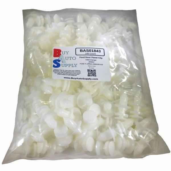 Bag of 100 Ford Door Panel Retainer Clip - Interchanges: Ford 1W6Z-238A90-AA, 1W6Z238A90AA